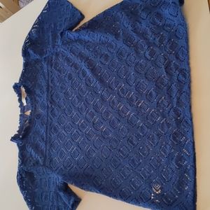 Loft royal lace top
